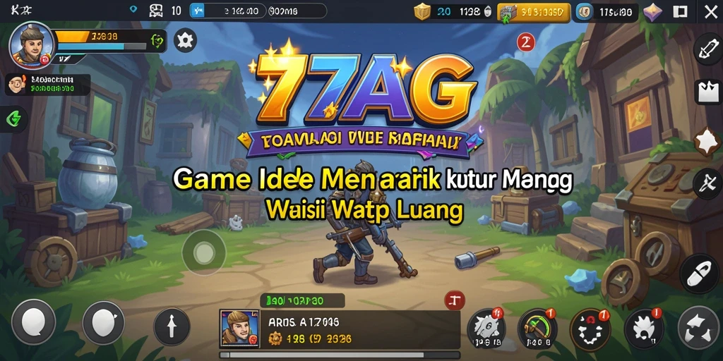 Screenshot gameplay 77AG yang menampilkan aktivitas karakter dalam mode Idle.