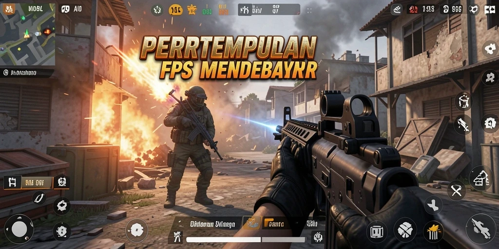 Screenshot gameplay 9SL menampilkan aksi pertempuran yang intens.