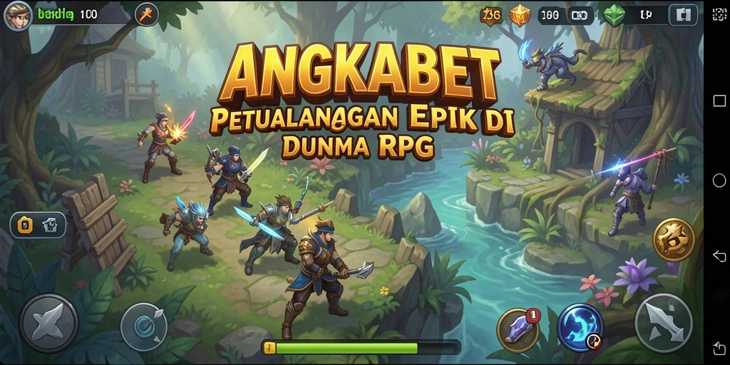 Screenshot gameplay <strong>ANGKABET</strong> menampilkan pertarungan yang mendebarkan di dunia RPG.