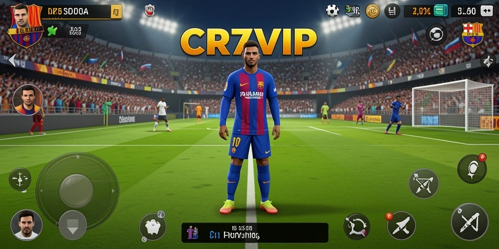 Tampilan gameplay <strong>CR7VIP</strong> yang menarik dengan karakter yang berkembang.