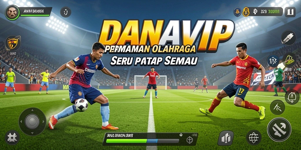 Tampilan menarik dari gameplay <strong>DANAVIP</strong> di pertandingan olahraga yang intens.