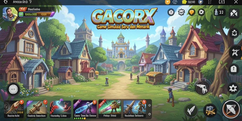 Tampilan gameplay GACORX dengan elemen simulasi yang menarik.
