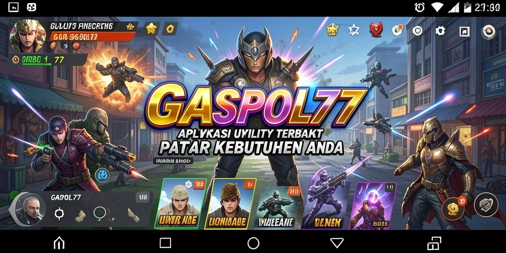 Screenshot utama GASPOL77 menampilkan tampilan antarmuka aplikasi Utility yang intuitif.