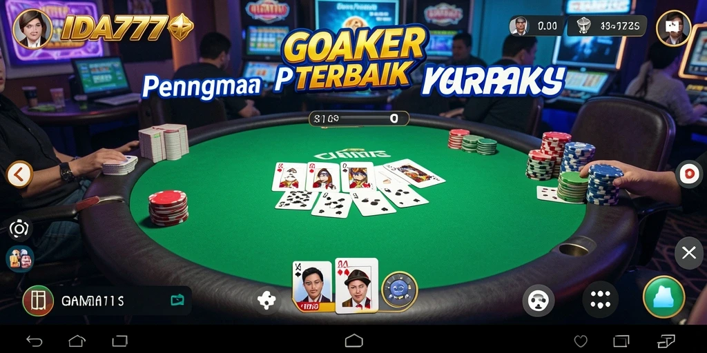 Tampilan gameplay utama IDA777 yang menampilkan aksi poker yang seru.