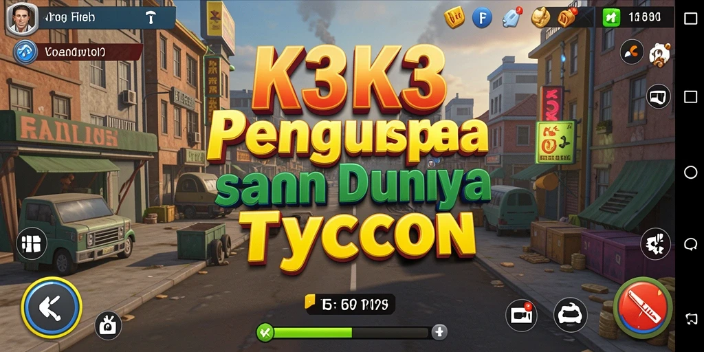 Tangkapan layar gameplay K3K3 dengan detail bisnis yang menarik.