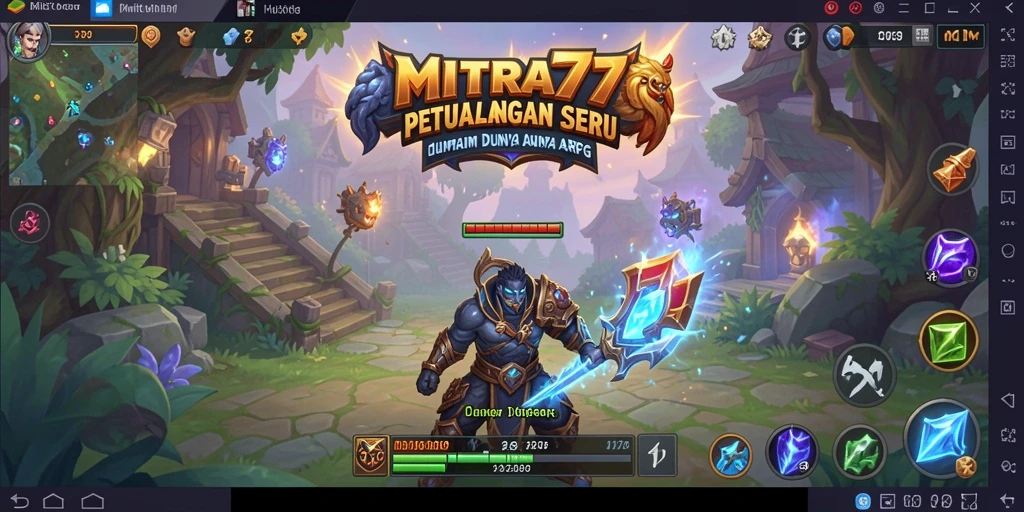 Tampilan menarik dari gameplay ARPG MITRA77 dengan aksi seru.