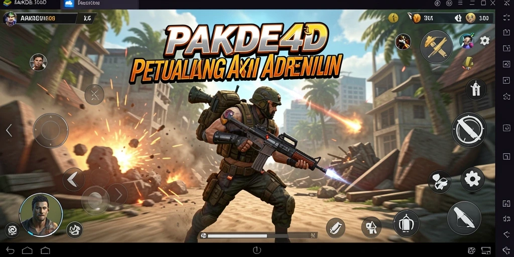 Tampilan aksi seru dalam PAKDE4D yang mendebarkan.