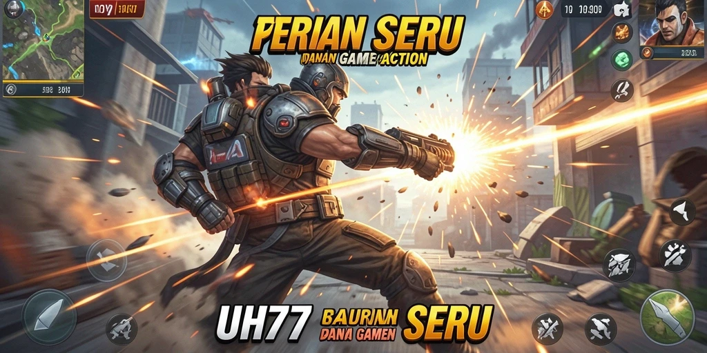 Tangkapan layar UH77 menampilkan pertarungan seru di arena aksi.